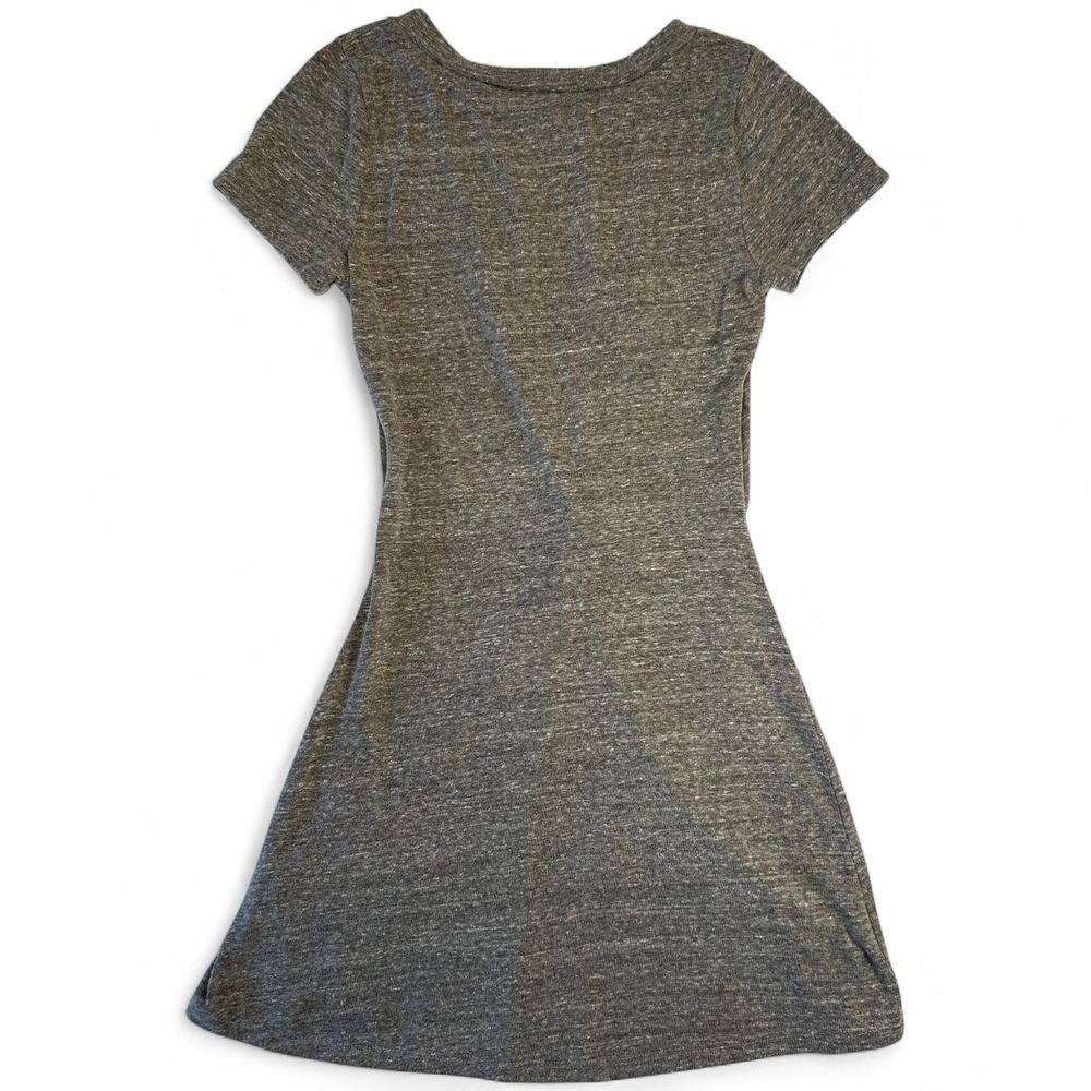Audrey 3+1 Gray Cutout Twist Front Dress Small Short Sleeve Casual Stretch - Picture 2 of 5